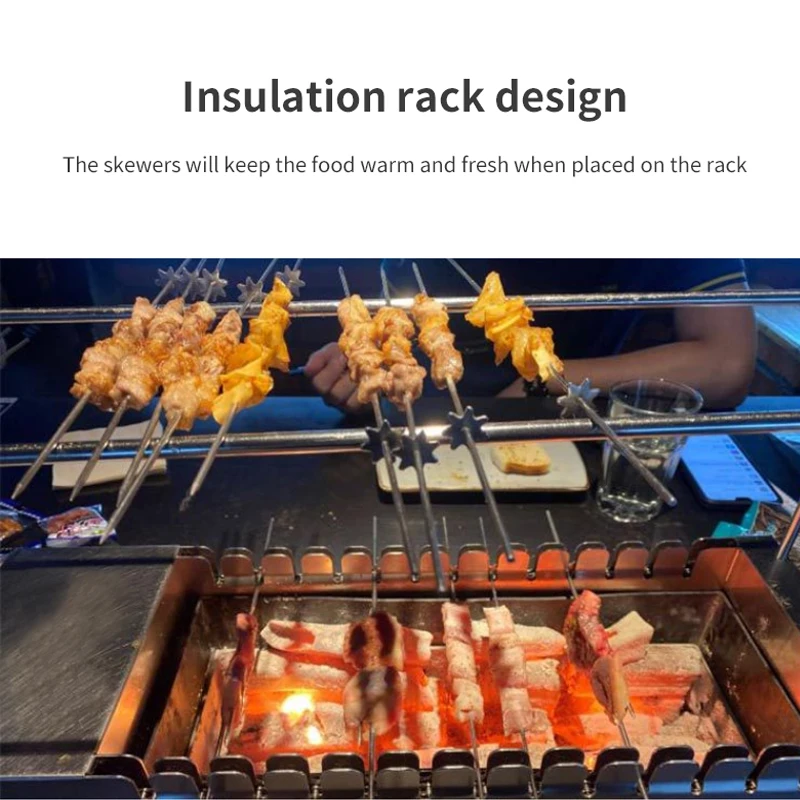 Commercial 360 degree electric rotating restaurant barbecue bbq skewer grill machine automatic rotating charcoal bbq grill