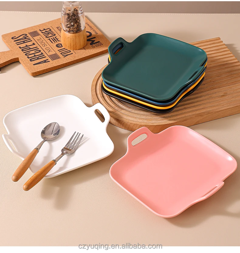 Funny Porcelain Bakeware Bake Tray Baking Set Kitchenware Ceramic Dish With Handles for Microwave