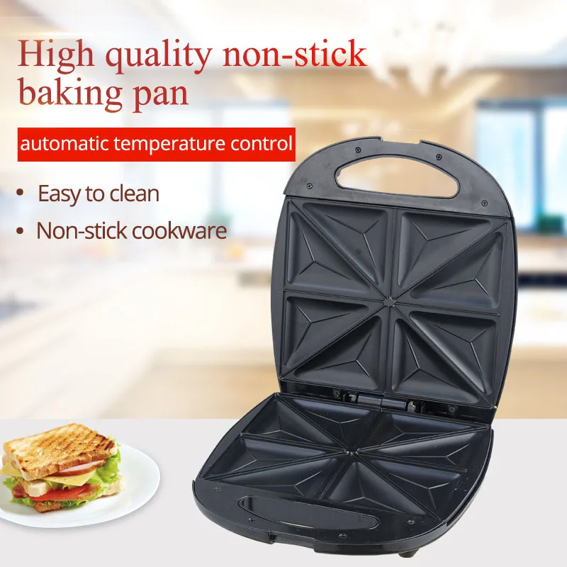 household high power 1200W stainless steel housing electric hot plate sandwich maker grill