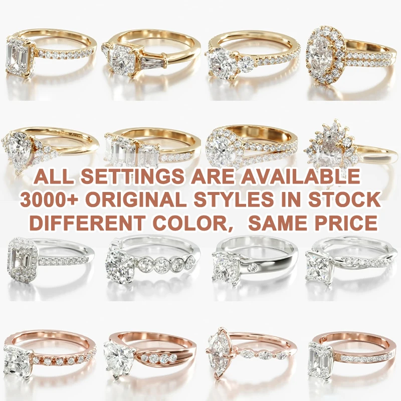 Factory Custom Gia Igi Certified Vvs Cvd Lab Grown Created Diamond 10k 14k 18k Gold Radiant Cut Engagement Ring 1 2 3 Ct Carat