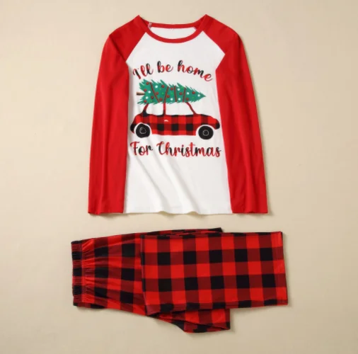 2021 New wholesale drop shipping lovely christmas tree printed family  matching christmas  pajamas sets  christmas  pajamas