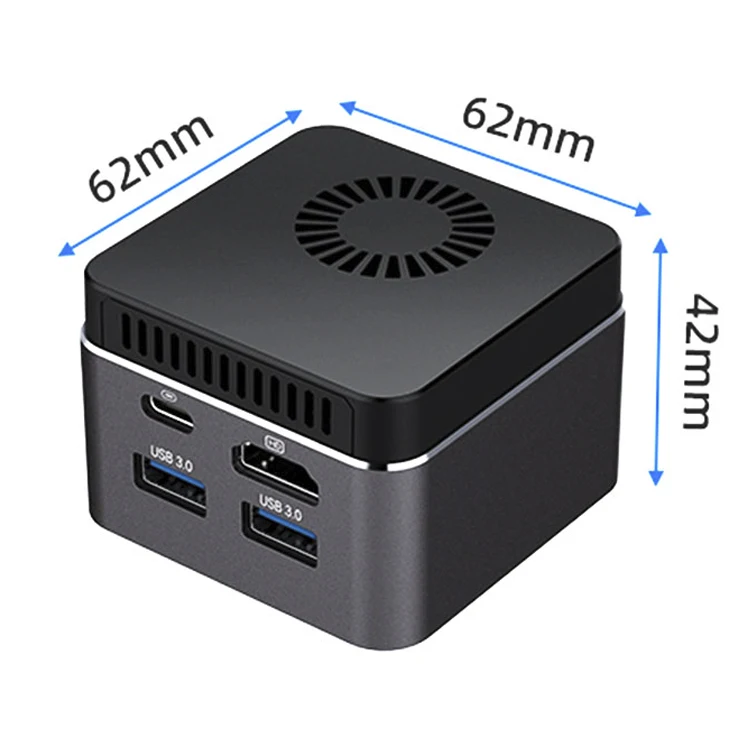 Hot Sale Sharerdp Mini PC J4125 8GB Pocket Mini PC Win-dow10 Linux Barebone Pocket Mini PC for Gaming