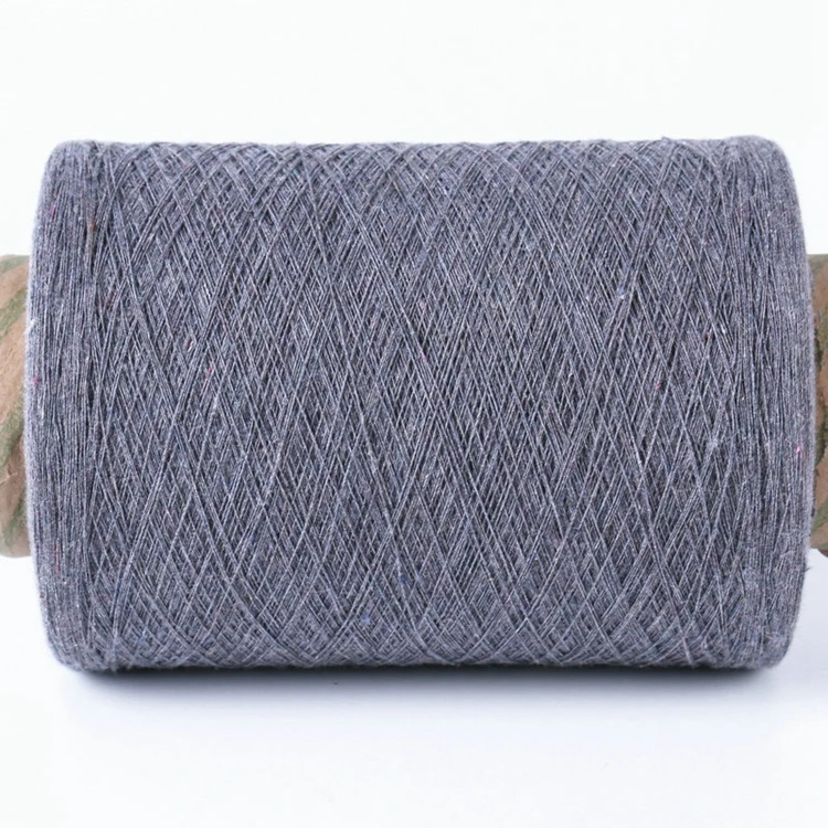Ne 6/1 Grey Color Regenerated Cotton Polyester Yarn For Knitting