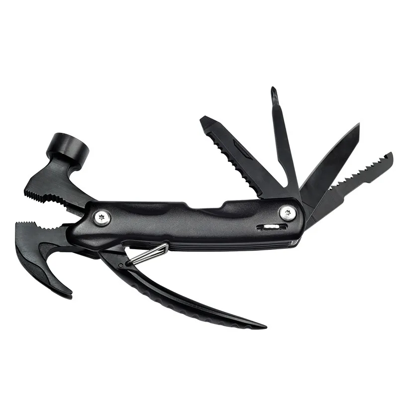Hot sale Promotion Black Stainless Steel Multi Function Tool hammer with Nylon Pouch