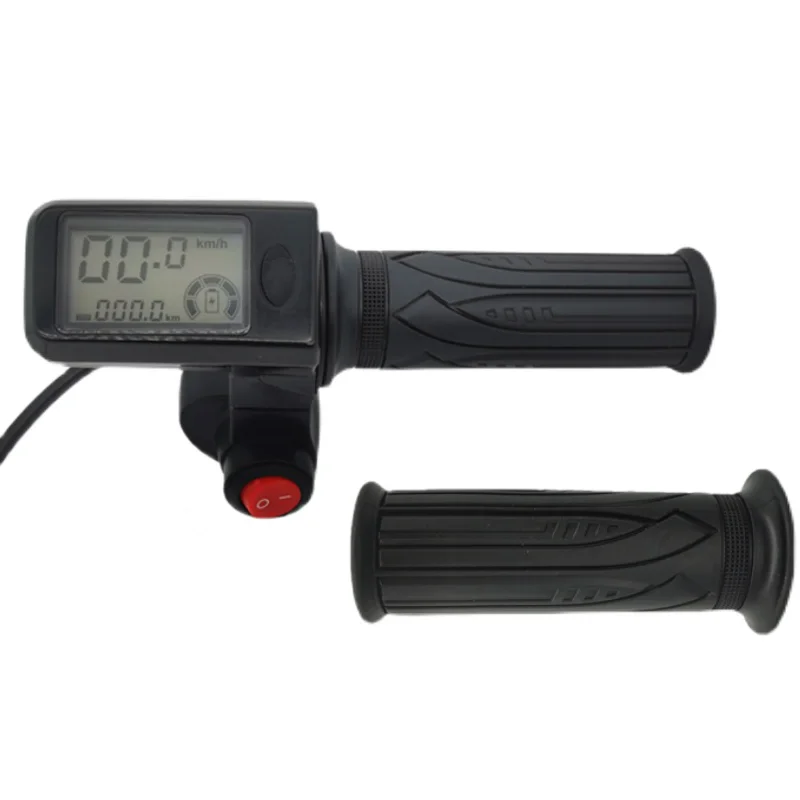Wholesale Electric bike motorcycle throttle Handle  Electric vehicle Accelerator Handle Assembly with LCD display screen