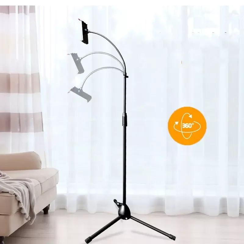 Factory Production Goose Neck Lazy Live Streaming Mobile Tripod for 3.7' 7' Universal Smart Phone Holder