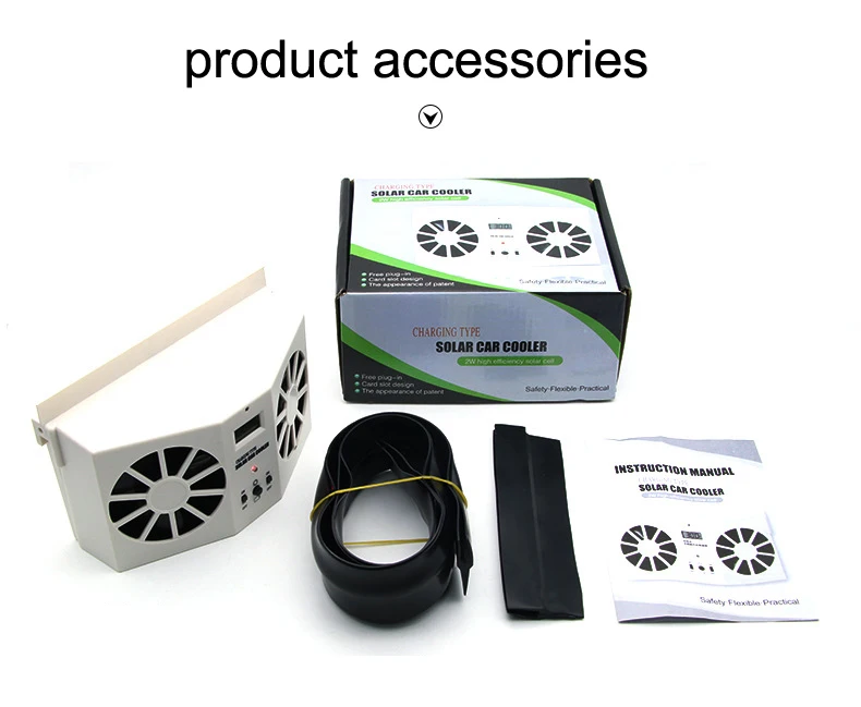 12 volt Solar Car Window Fan High Power Motor Air Circulating Cooling System Car Fan