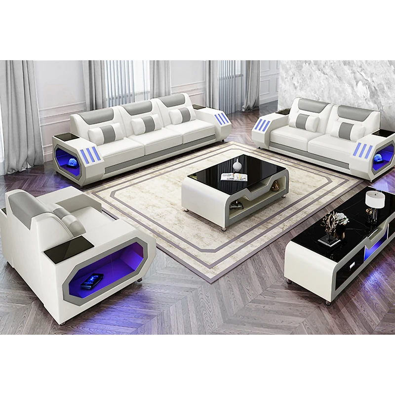 Factory Direct Supply Living Room Sofas Genuine Leather Sofas Sectional Sofa Set Furniture Recliner