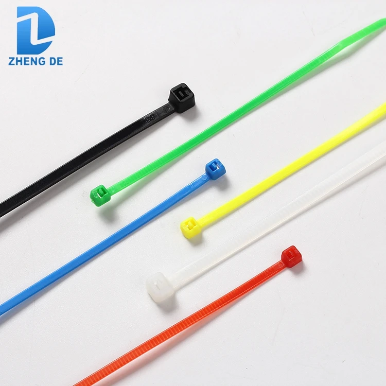 Plastic durable removable colorful releasable cable tie
