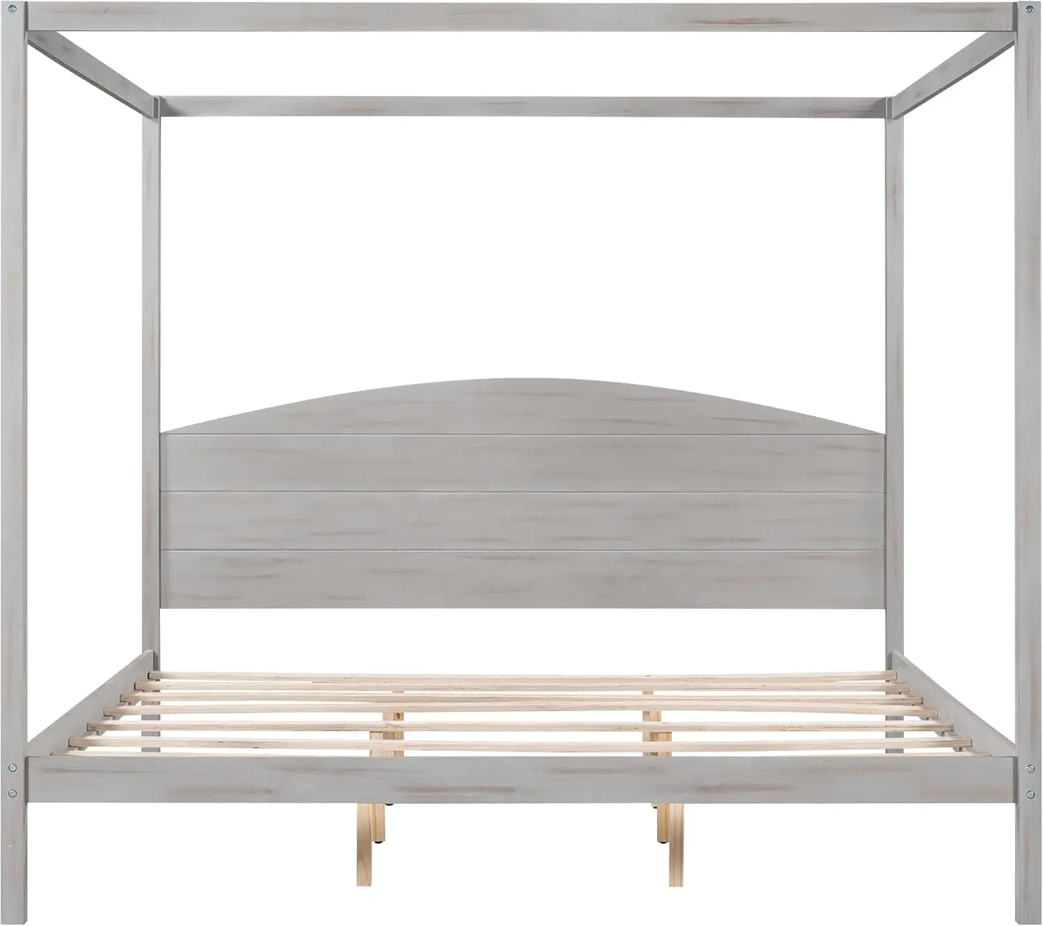 Designs King Size Canopy Bed Wood 4 Posters Platform Bed Frame with Headboard, King Bed Frame for Kids Teens Adults