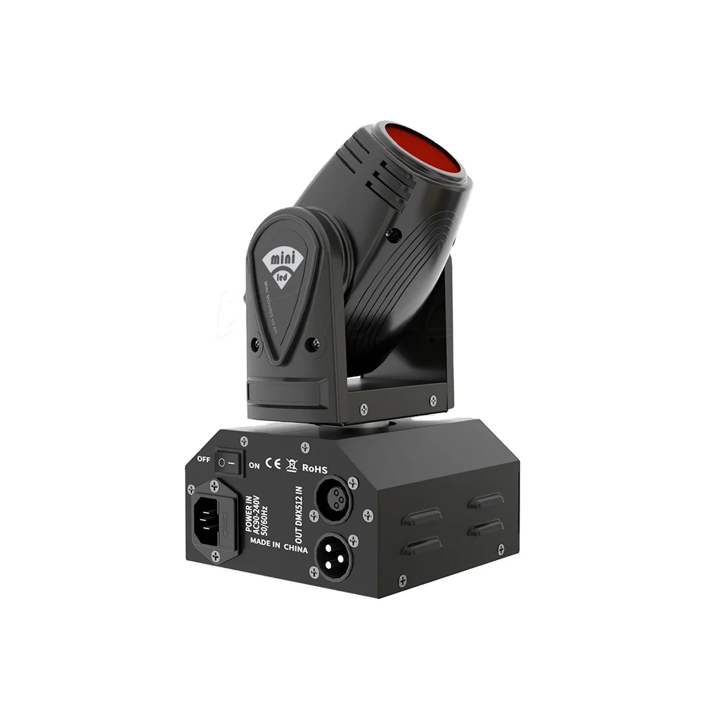 SHEHDS Mini LED Spot Beam RGBW 10W Lighting Moving Head Light for Church Theater