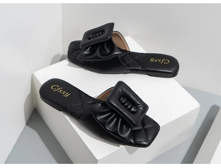 Large size female outdoor slippers 2023 summer new style women shoes luxury rubber flip flops summer slippers for women