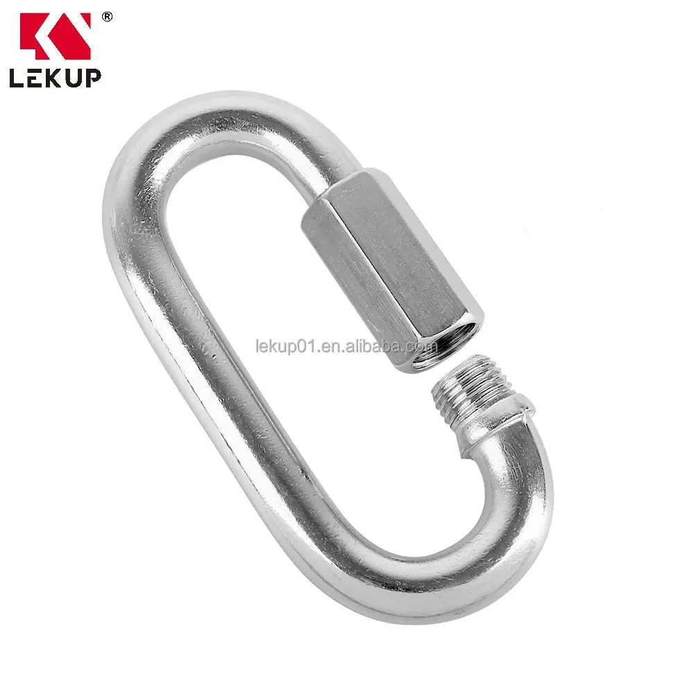 Stainless Steel Chain Link Fastener Safety Screw Locked Quick Link Oval Shape Quick Link