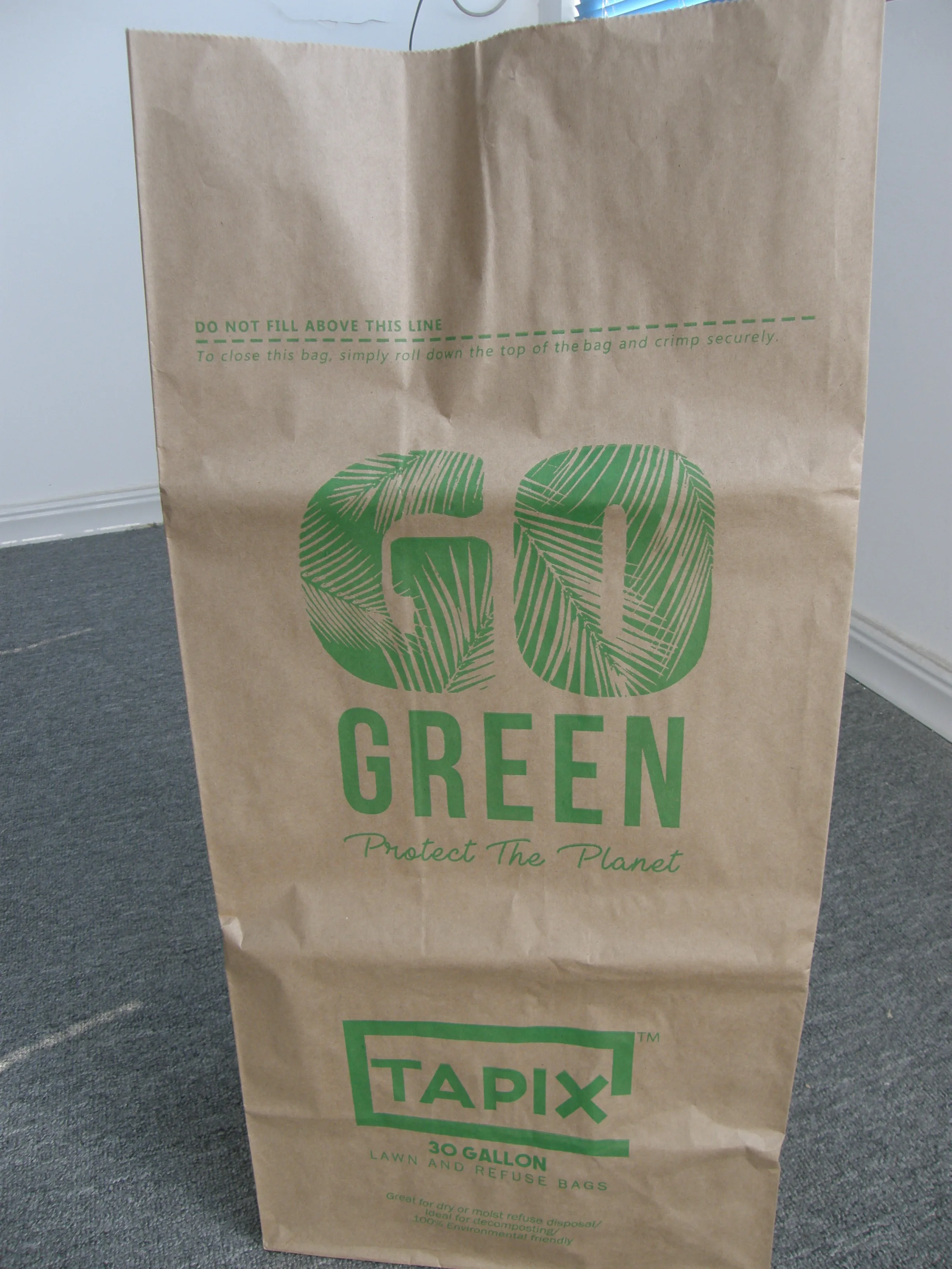 Environmental protection bags marine refuse trash refuse sacks Shipping bag kitchen garden waste lawn leaf craft paper bag