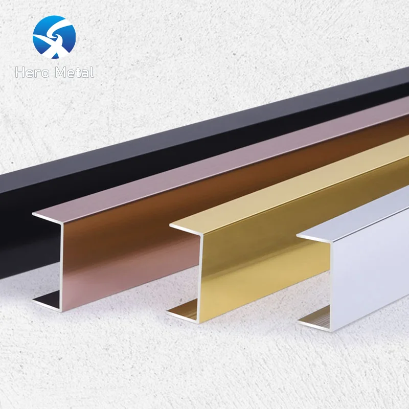 trim listello stainless steel profile U shape metal bar for wall tile edge