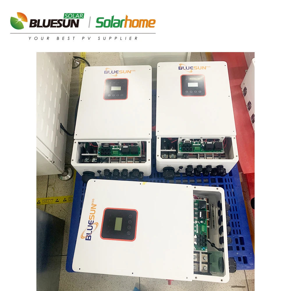 5kw 8KW Bluesun on off grid solar inverter china guangzhou 8kw 110v split phase hybrid inverter