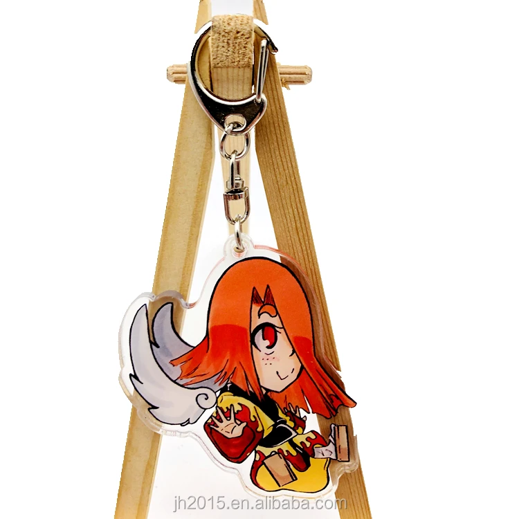 Customized Epoxy Anime Acrylic Key Chain Bag charms clear keychain plastic key chains
