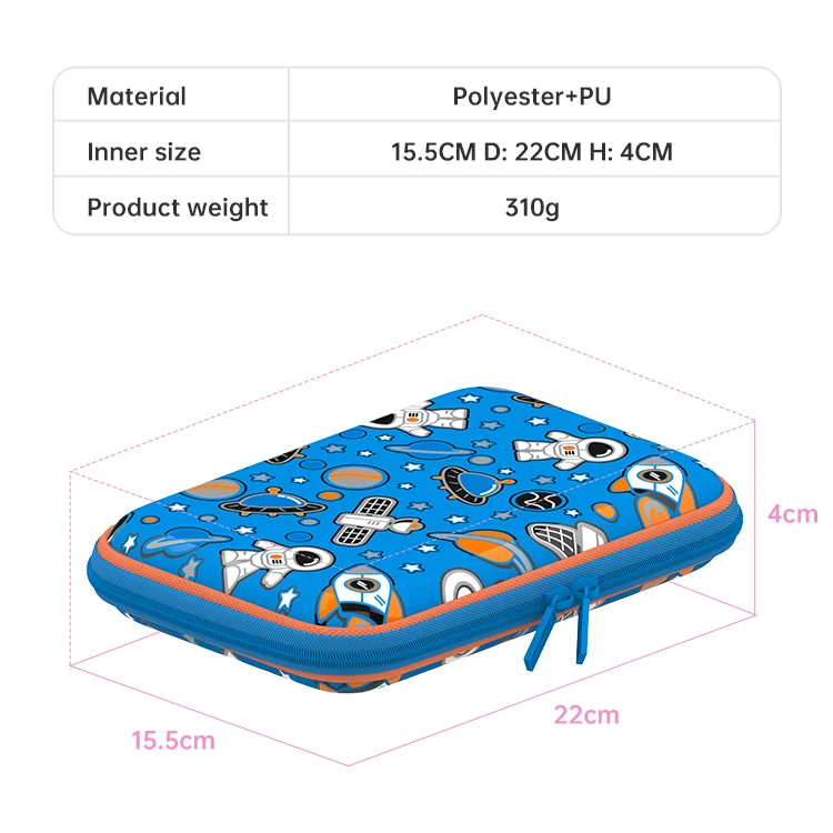 Kids Student Stationery School Cute boys space pencil case  for kids  Creative Kawaii A Pencil Case