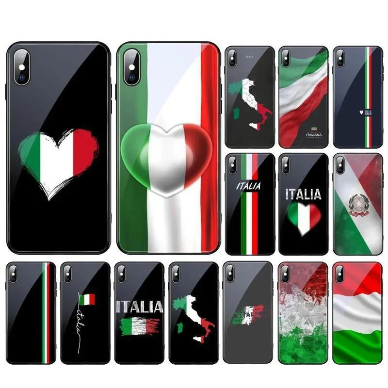 Чехлы для мобильных телефонов с итальянским флагом Iphone 16 16plus 16pro 16promax 15 15plus 15pro 15promax противоударный чехол из ТПУ