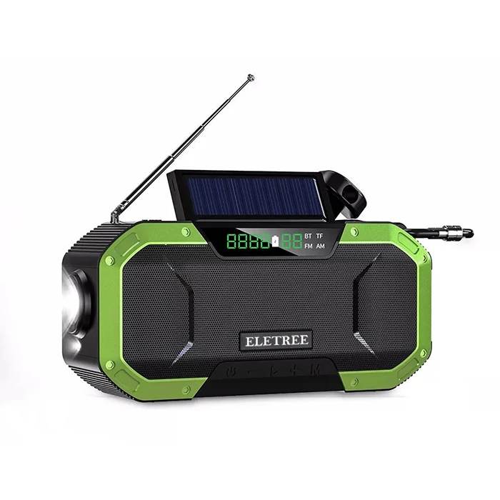 New Design 4000Mah Noaa Am/Fm Sw Emergency Weather Radio With Portable Power Bank Charger Led Flashlight Solar Hand Crank Radio