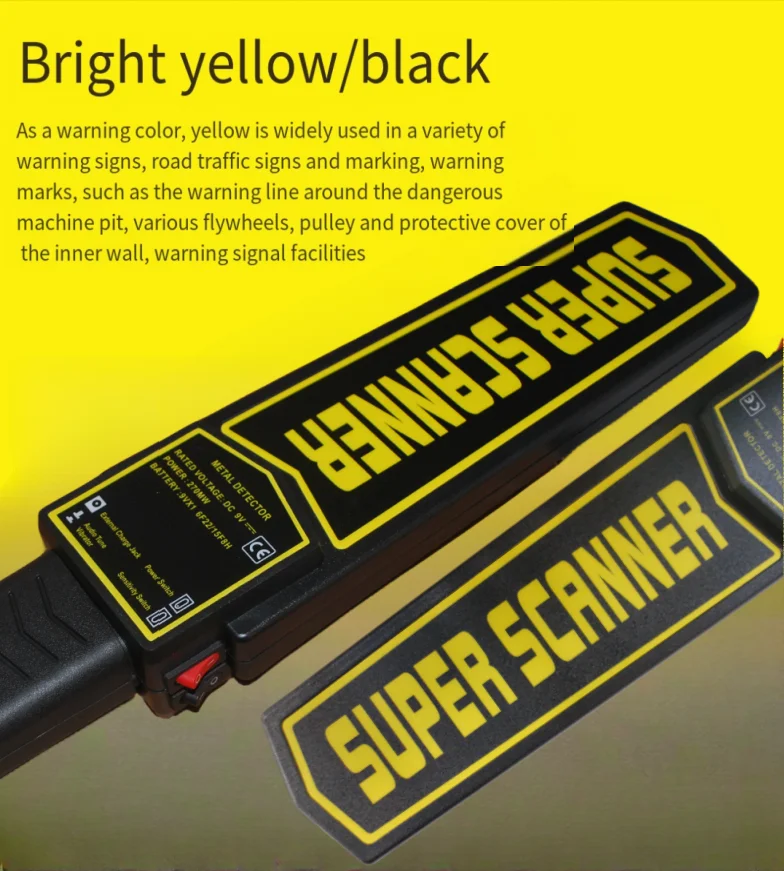 IMPA Code 330595 Hand held Metal Detector 9V Standard Battery