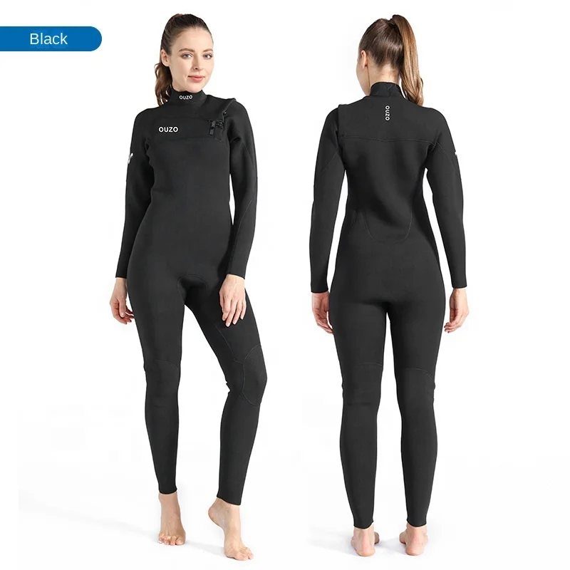 Custom Logo Women Long Sleeve One-PieceThickened Thermal Yamamoto Neoprene Swimsuit Diving Surfing Wetsuit