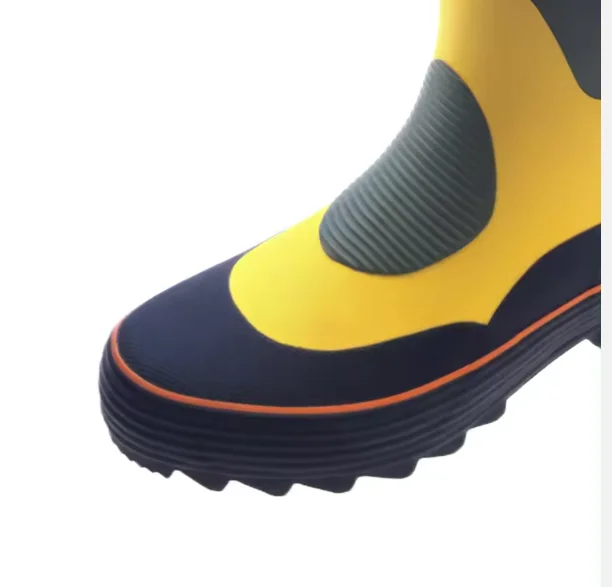 High rubber content hunting boot men working gumboot rubber boots safety for industrial