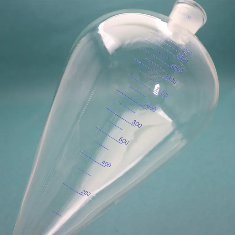 Factory Direct sales glass pear-shaped separating funnel PTFE piston oil separation