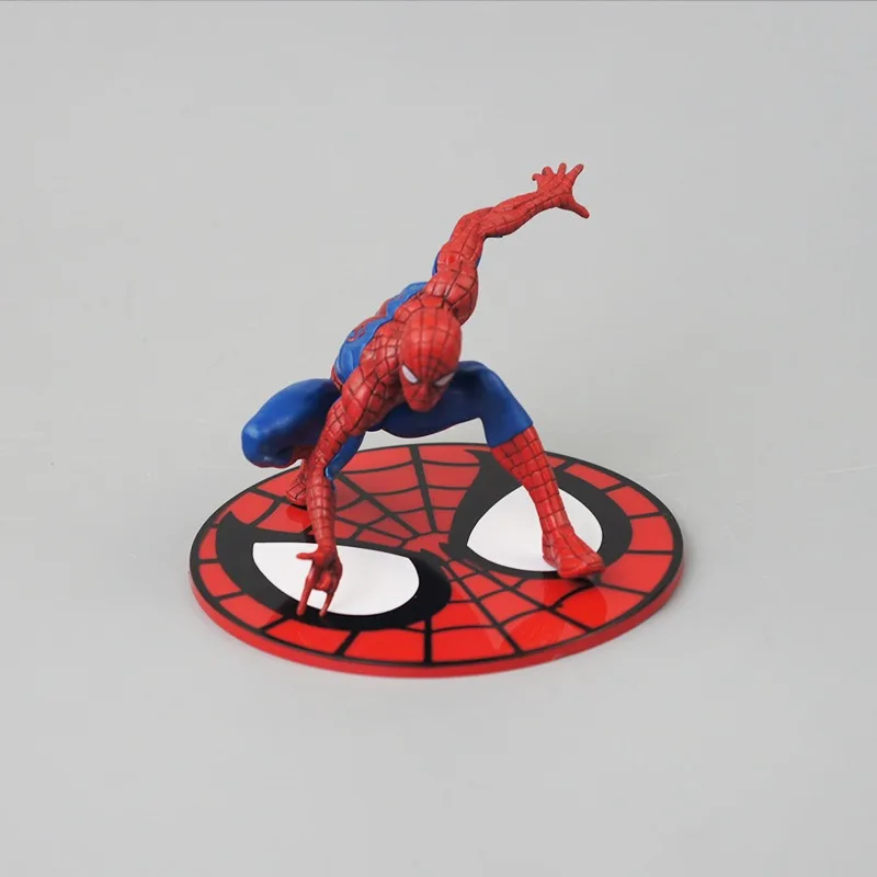 PVC Super Hero Spiderman Doll With Base Model Toys For Boys Gift Spider Man Action Figures