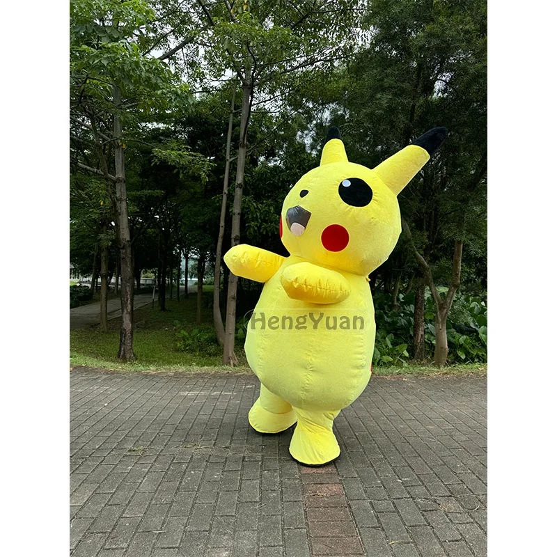 Hengyuan Hot Sale Unisex Inflatable Yellow Bear Mascot Clothing Lovely Inflatable Teddy Bear Walking Mascot Costumes Adult Dress