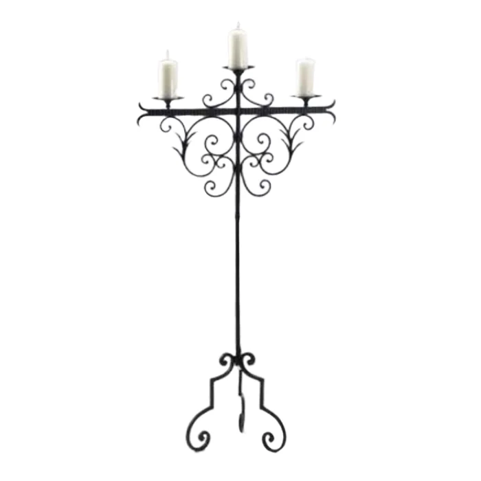 Handmade Metal 5 arms Candelabra Centerpiece Candle Stand Home Decoration for Event Wedding Party Tulip Pattern decor accents