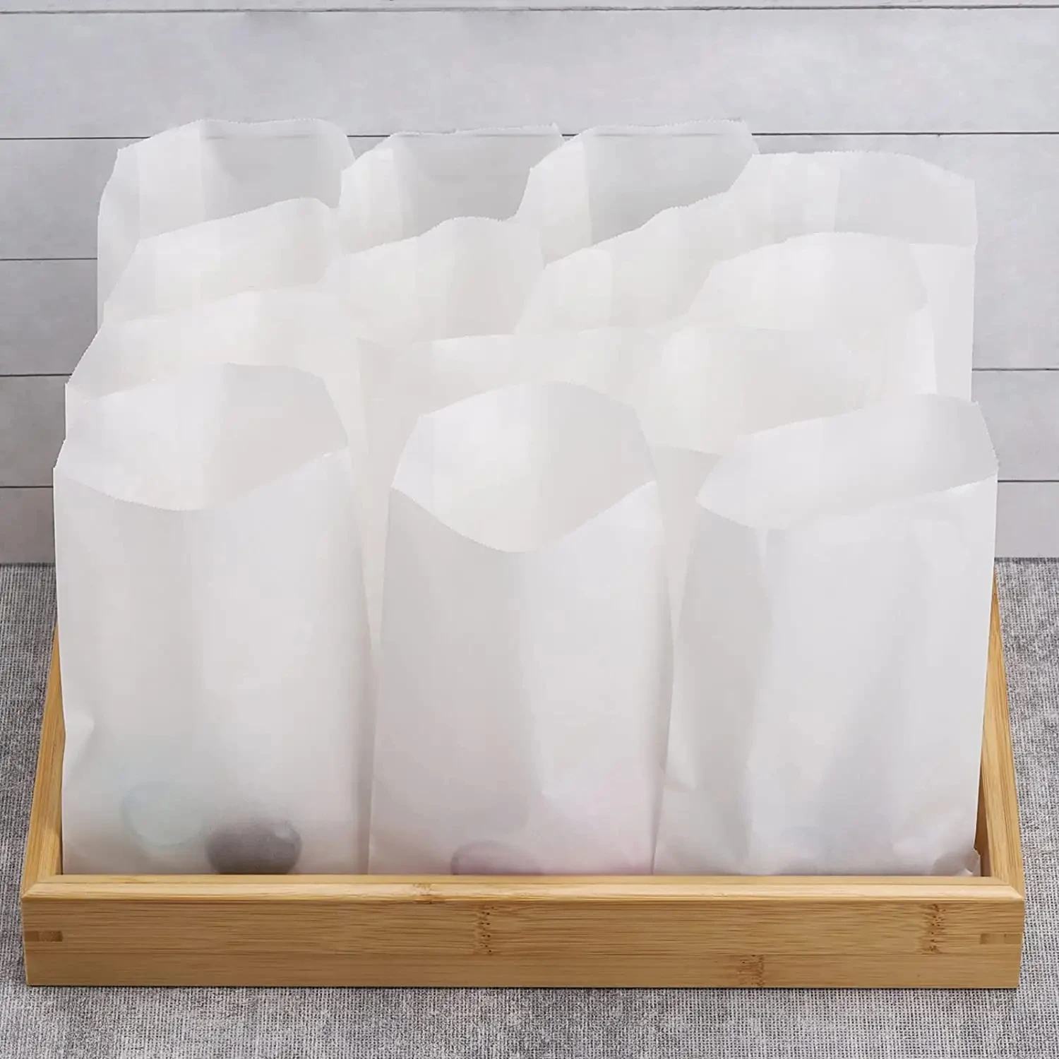 Glassine Translucent Paper Custom Design Cookie Sandwich Fast Food Paper Bag Packaging Glassine Paper Bag