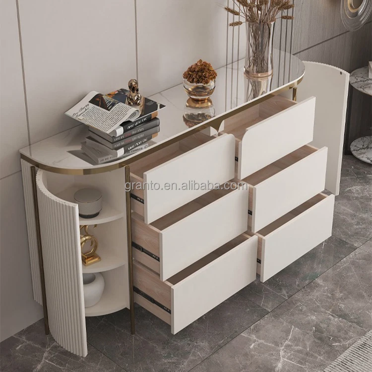 Customized color living room side table home use furniture black color side cabinet wood frame dining room storage table