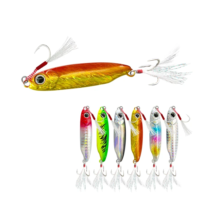 Freshwater Metal Jig Hard Fishing Lures 8g 10g 15g 20g 25g Jigging Lure with Hook Tackle for Sea