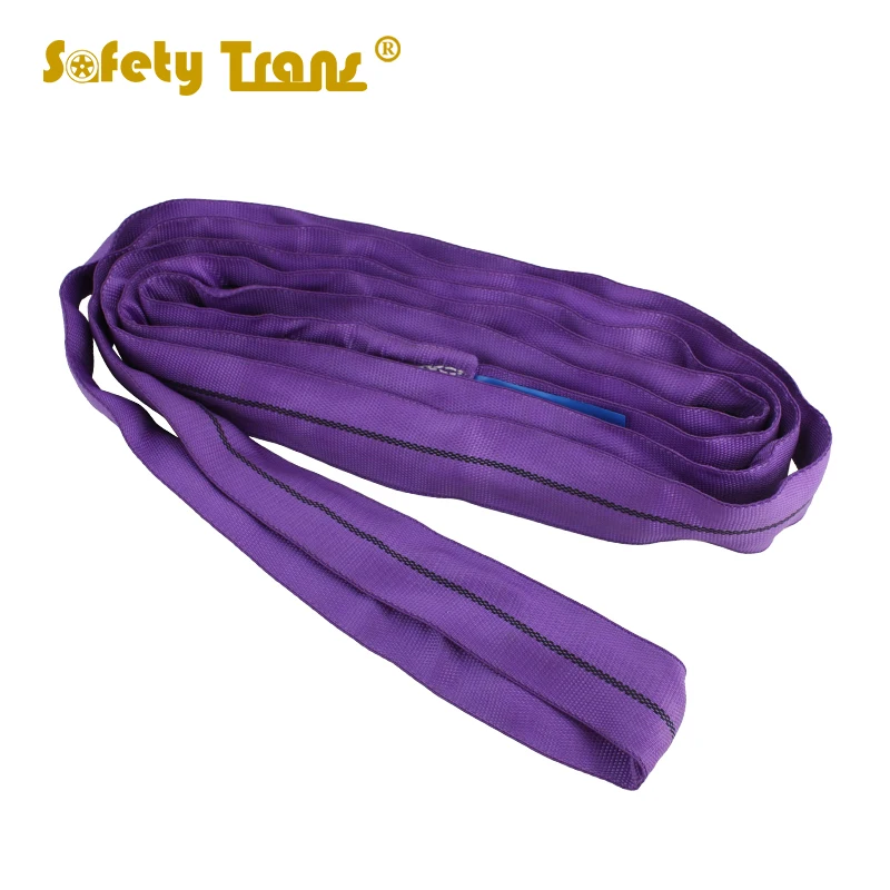 
Customized End Plate Attachment Hunting Double Ply round sling Webbing Sling 