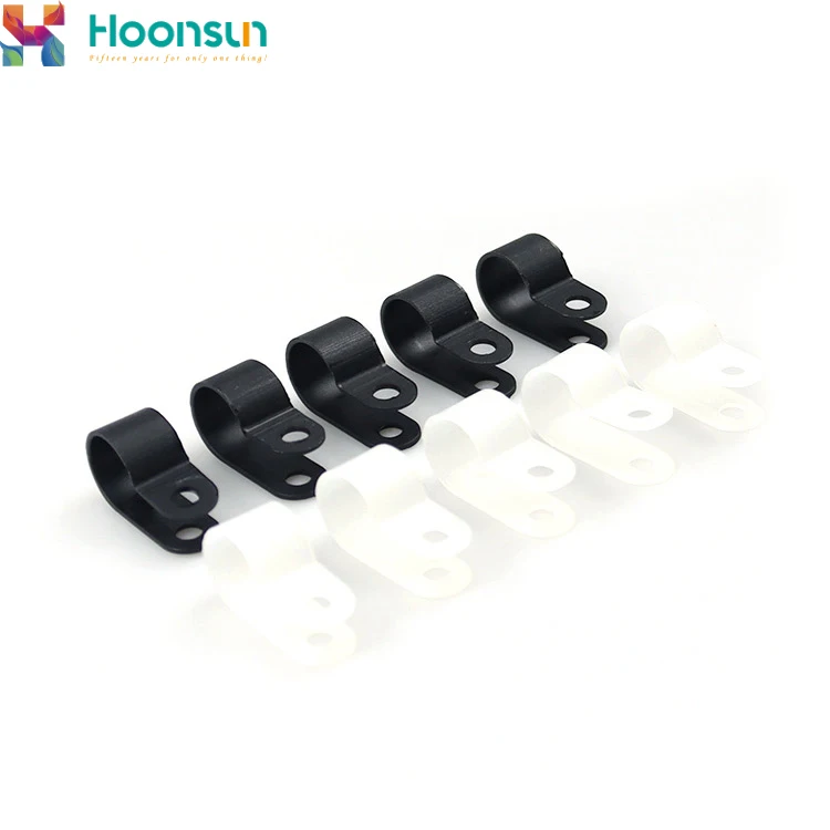 Nylon Screw Wire Clips R type Fasteners Tubing Cable Clamp for Wire management