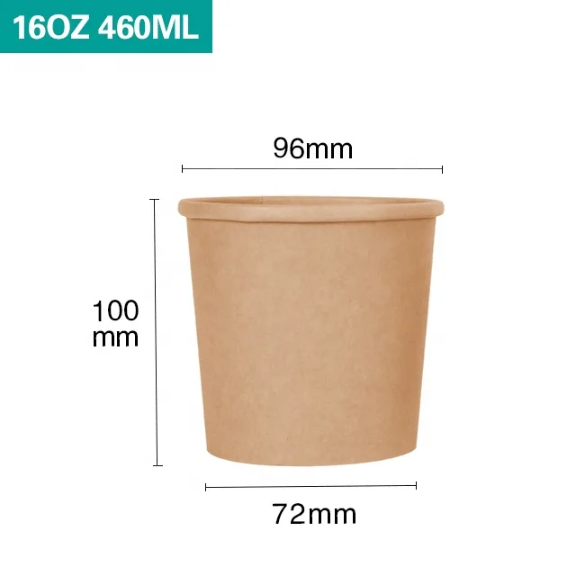 
8oz12oz 16oz 26oz 32 oz soup paper cup disposable food containers biodegradable soup bowls hot soup paper bowl 