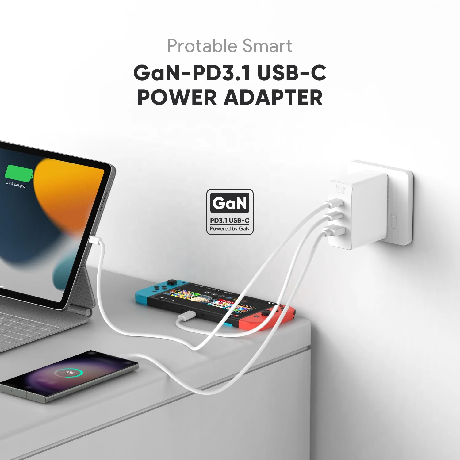 SAA RCM PD 140W GaN fast charger usb Type-C Travel Adapter Laptop power adapter charger USB-C Power Supply 140W usb c AU plug