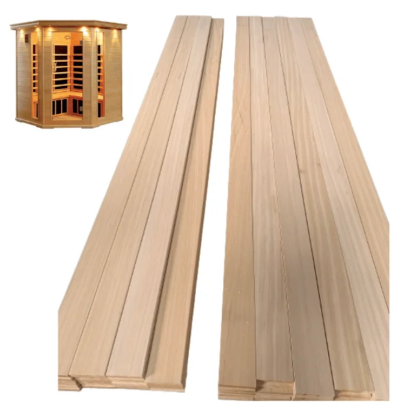 Real African solid wood ayous wood for sauna house