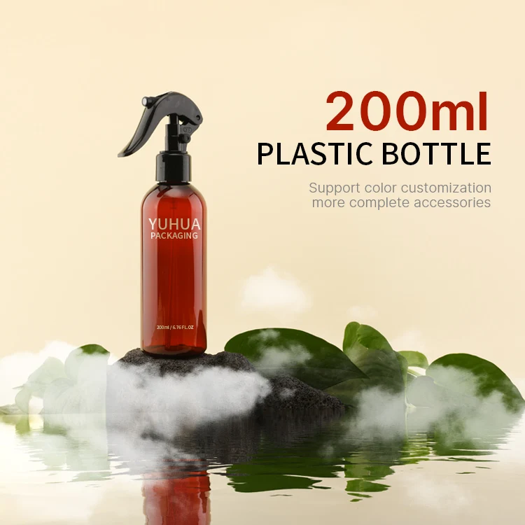 Amber Wholesale 200ML Empty Red Plastic Trigger Mist Spray Bottle With Sprayer For Cleaner Spray