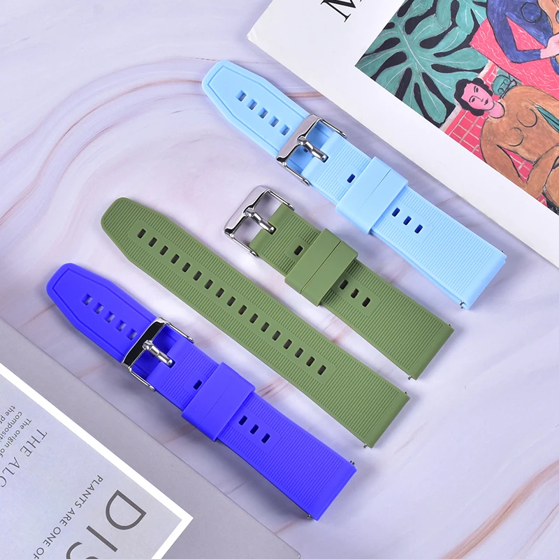 22mm 20mm Silicone Strap band For Samsung Galaxy Watch ultra strap 7 6 ultra Band for Huawei Watch 4 Pro fit 3 GT4