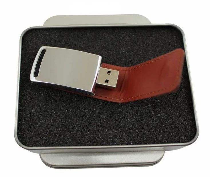 Pu Leather Usb Thumb Drive Custom U Disk Usb Pendrive Wholesale Leather Case Usb 2.0 Flash Drive 2Gb 4Gb 8Gb 16Gb 32Gb 64Gb