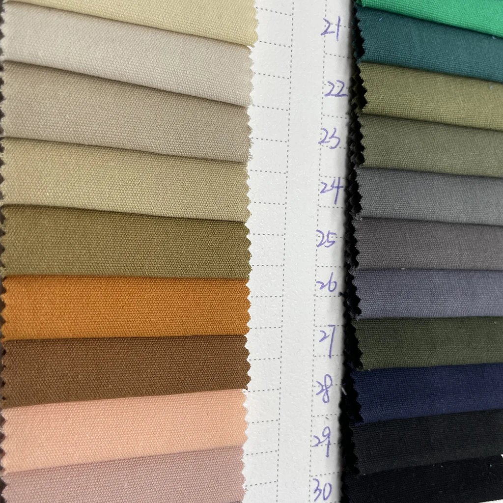 high quality Canvas woven cargo pants 100%cotton wash finish heavy 94*48 chinos high quality work wear canvas fabric for garment