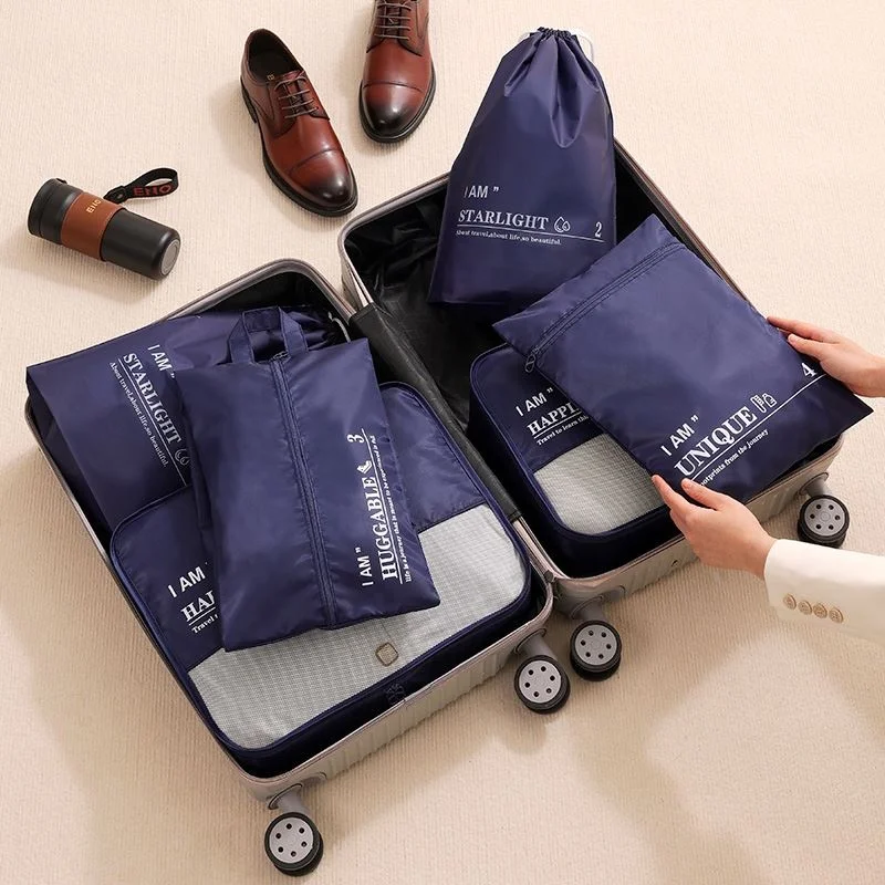 Packing Travel 8 Pcs Cubes Set Foldable Suitcase Organizer Lightweight Luggage Storage Bag