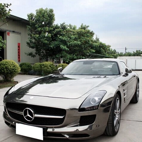 High Quantity Black Mirror Chrome Car Body Sticker Design Shiny Gloss Decoration Auto Foil Casting Wrap Vinyl