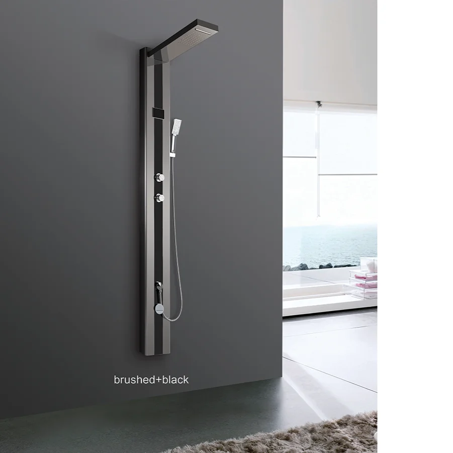 YL-5530 Shower Panel bathroom wall mounted stainless steel Waterfall shower column set tower Massage Body Jets led Shower Panels