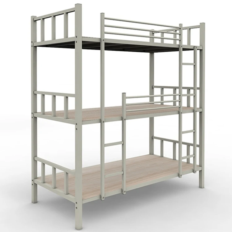2023 hostel 3 layers heavy duty triple  3 tier metal bunk bed