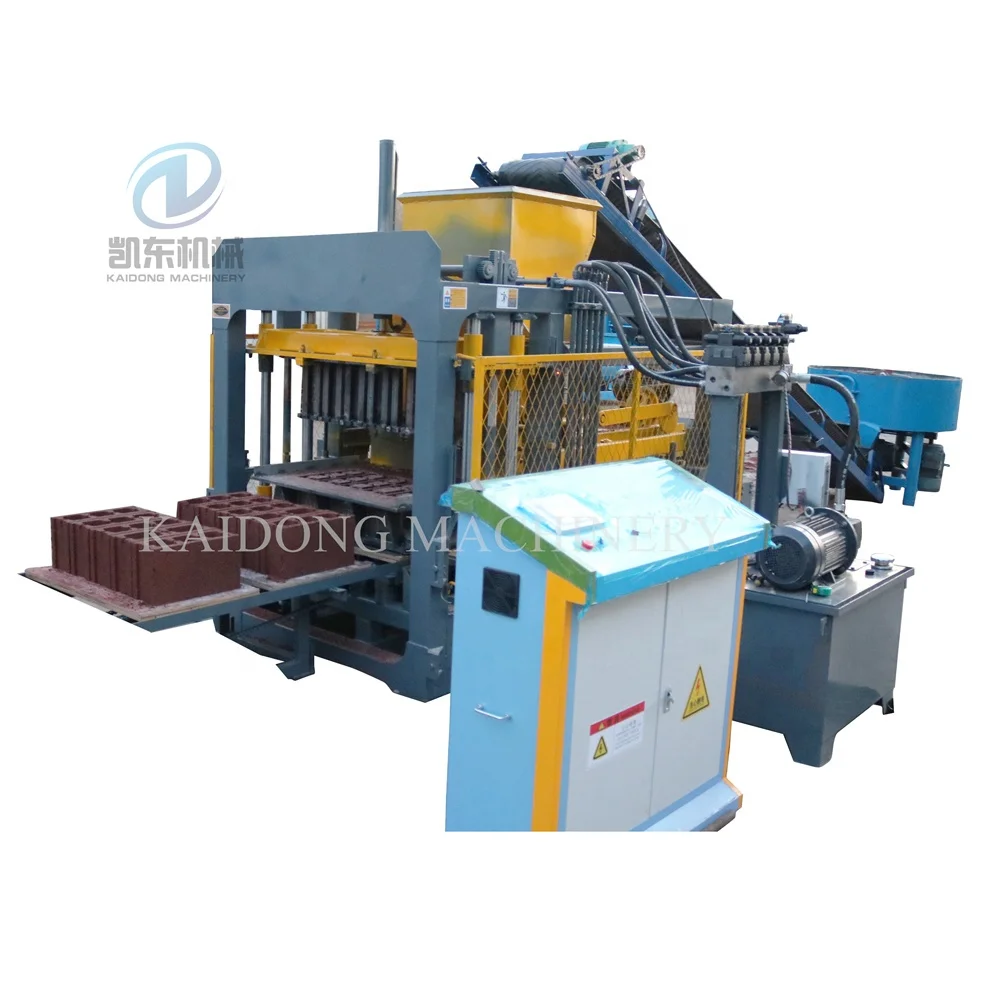 China Factory Supply QT4-15 Interlocking Logo Bricks Making Machine Hollow Block Making Machine with Pump Bearing Gearbox