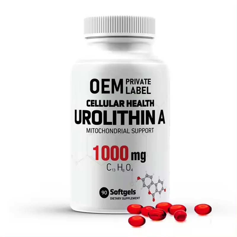 Private Label 98% Pure Urolithin a Powder Supplement 1000mg Vegan Urolithin a Capsules for Anti-Aging Protect