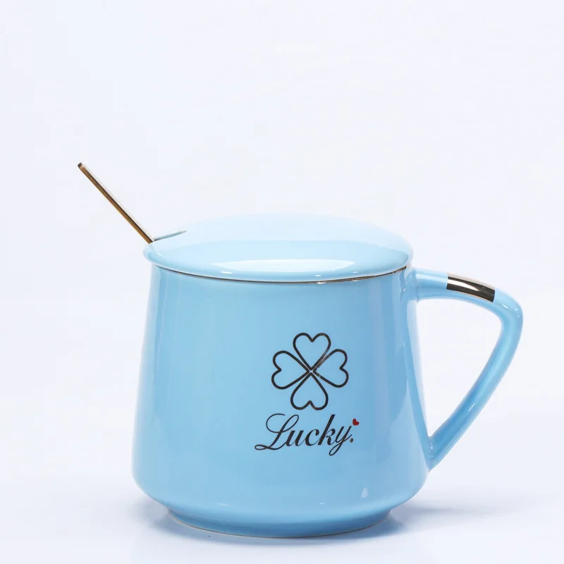 Custom Logo Simple Large Capacity Gold Plated Ceramic Mug Coffee Milk Cup Festive Event Gift Set Ethiopia